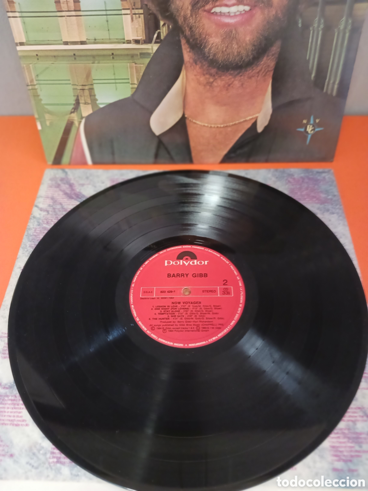 Discos de vinilo: LP Barry Gibb, Non Voyager. FUNCIONA. - Foto 4