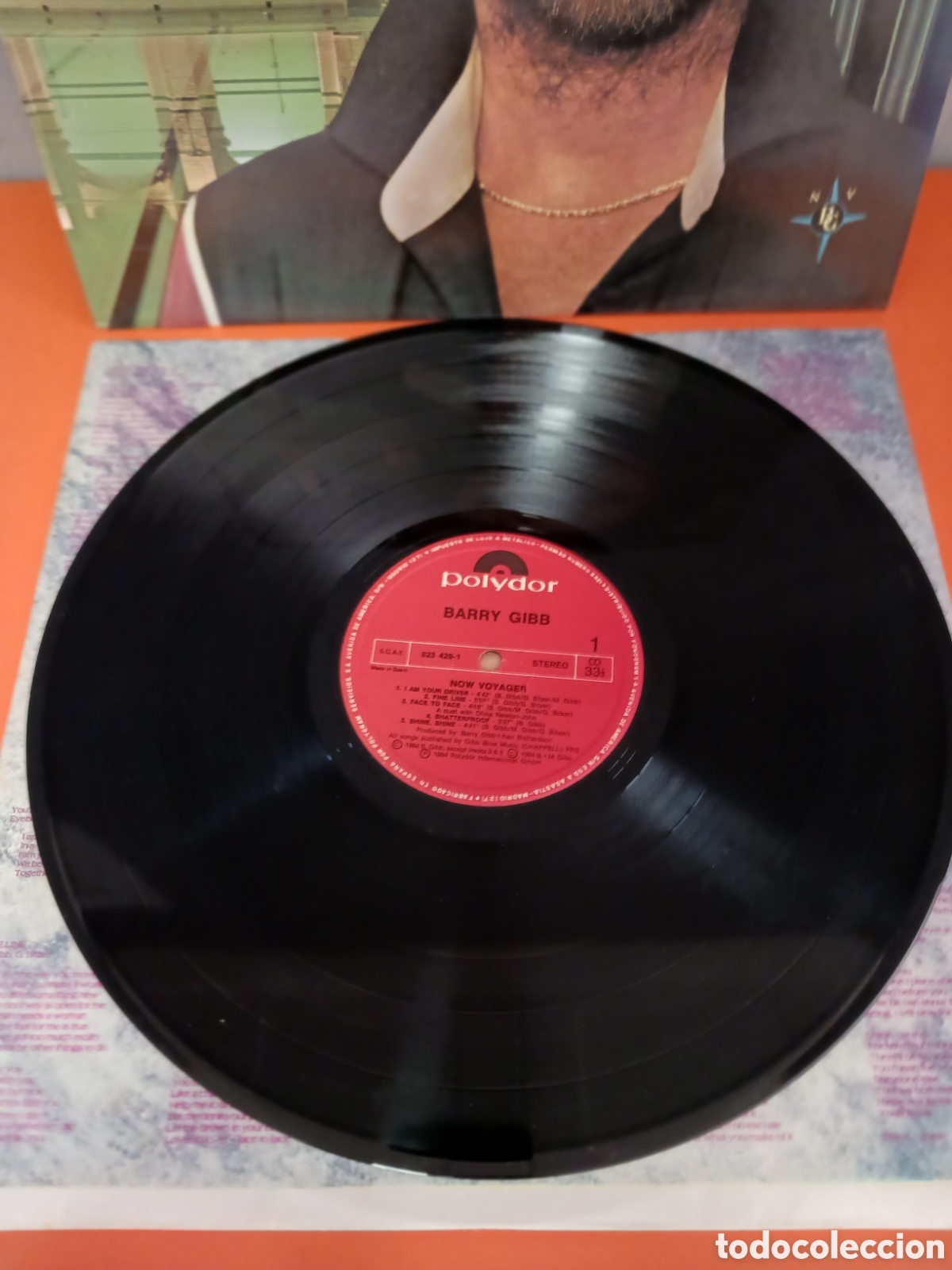Discos de vinilo: LP Barry Gibb, Non Voyager. FUNCIONA. - Foto 5