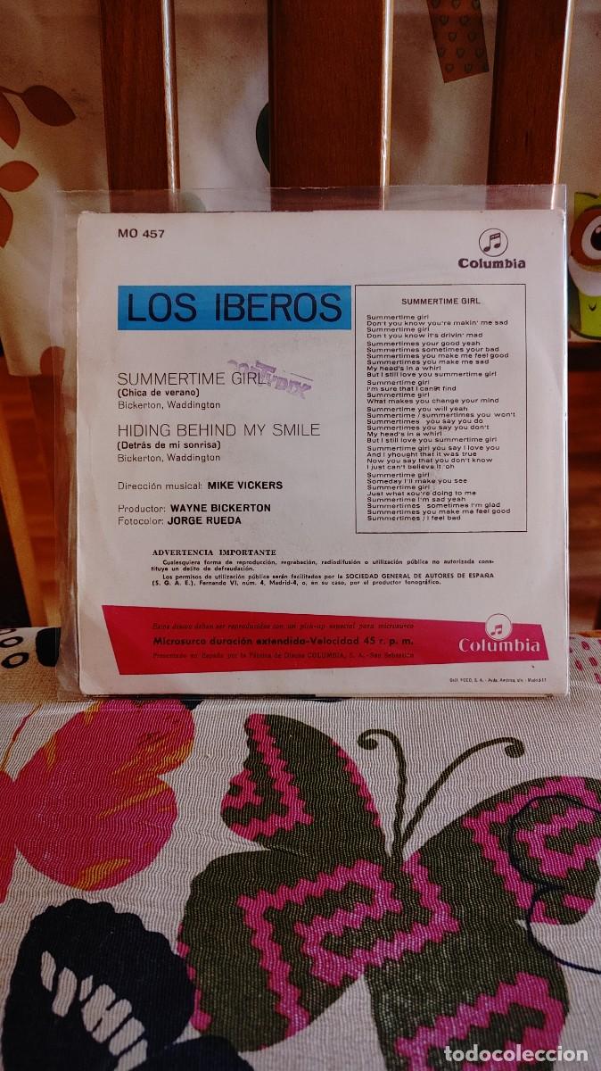 Discos de vinilo: LOS IBEROS-SINGLE SUMMERTIME GIRL - Foto 2