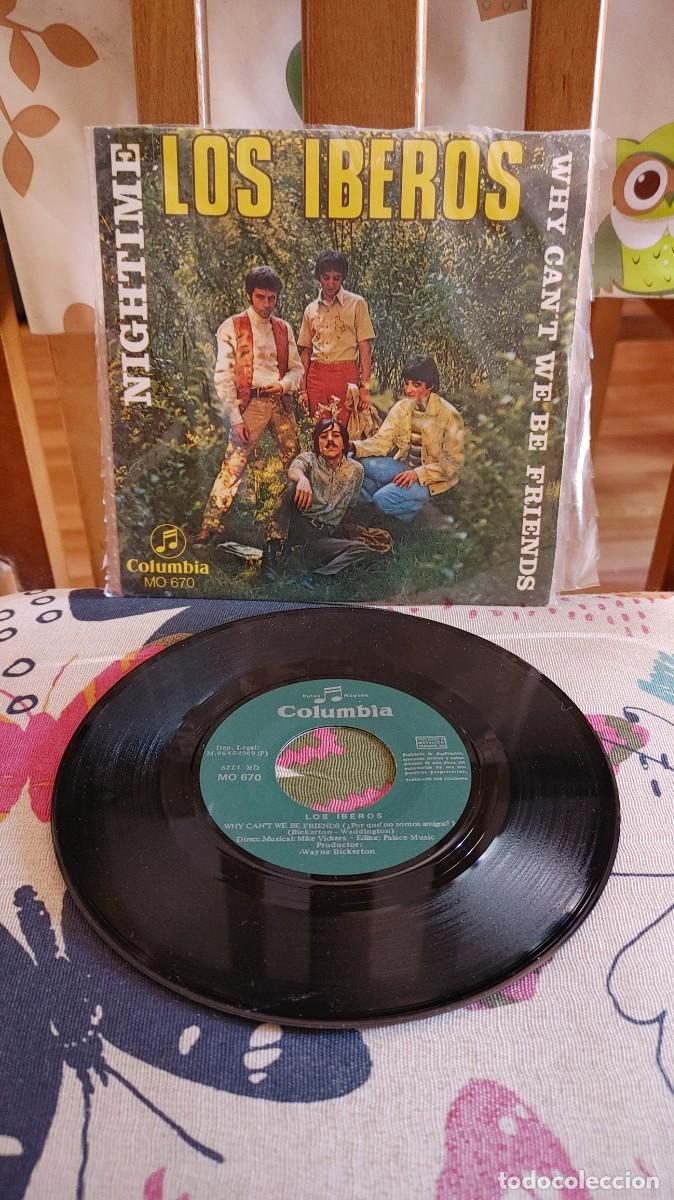 Discos de vinilo: LOS IBEROS-SINGLE NIGHTIME - Foto 1