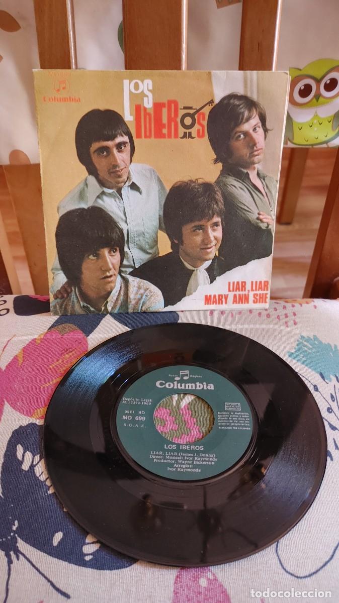 Discos de vinilo: LOS IBEROS-SINGLE LIAR LIAR - Foto 1