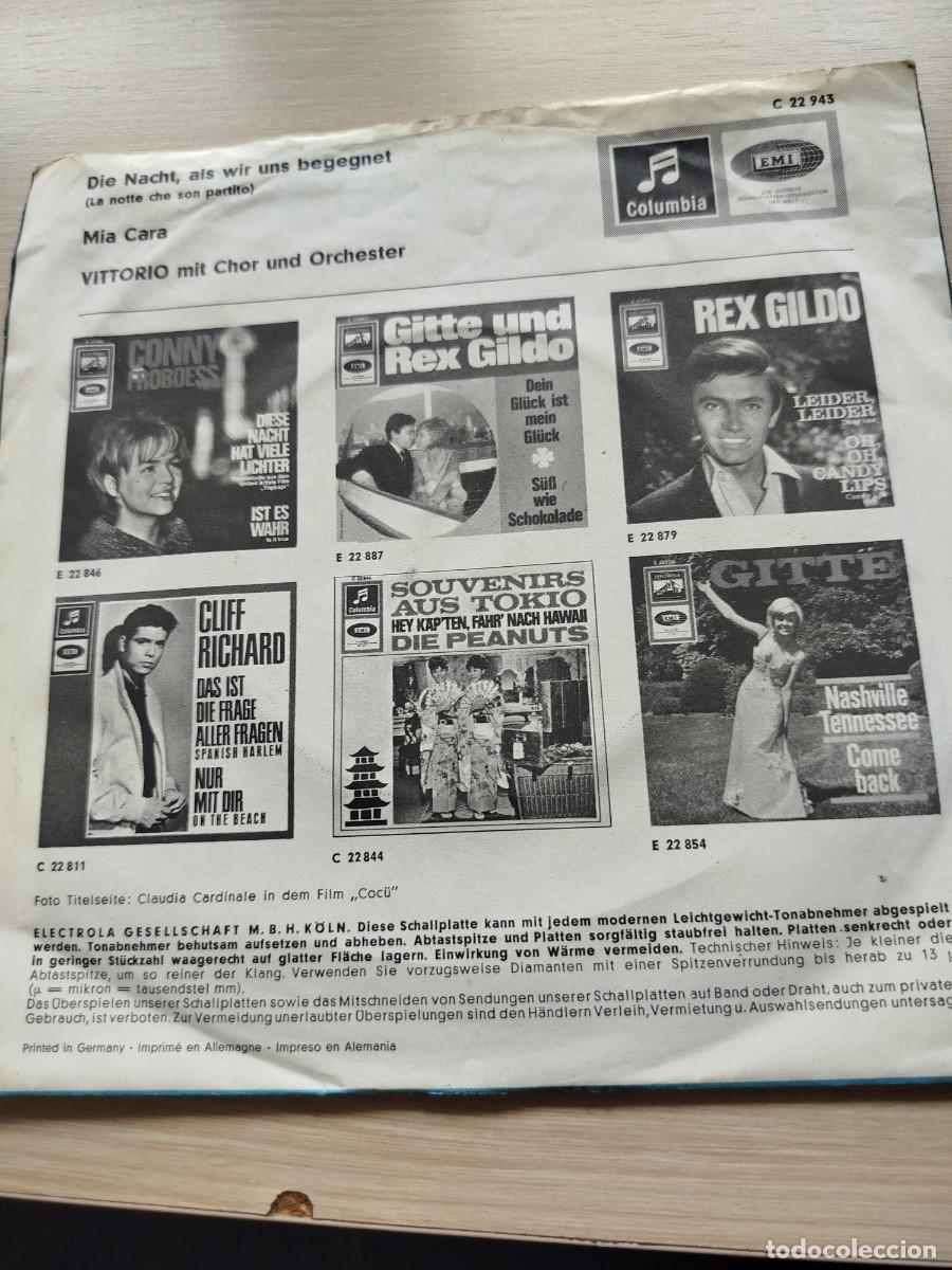 Discos de vinilo: Vittorio. Mia cara. Ed emi - Foto 2