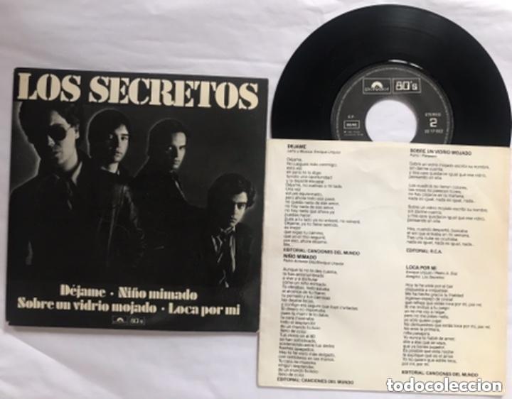 Discos de vinilo: Disco single E P los Secretos D&eacute;jame. 1980. Polydor. Serie especial numerada 2152. Tirada limitada