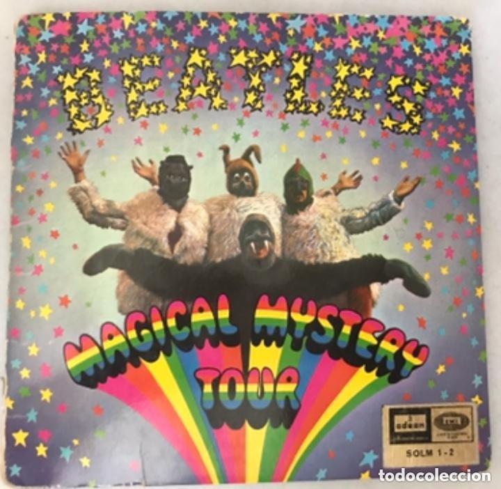 Dischi in vinile: Disco single doble los Beatles . Magical mystery tour. Odeon 1967