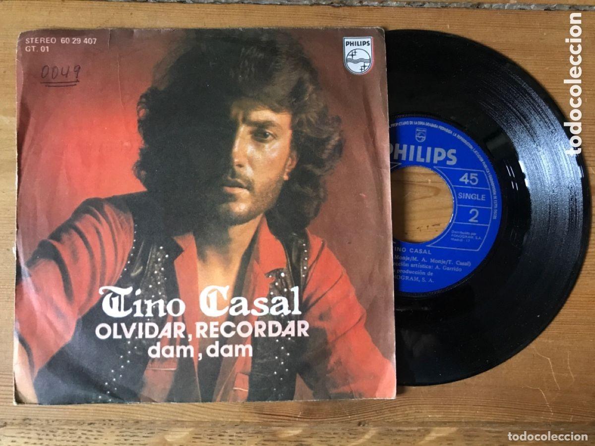 Discos de vinilo: Disco single Tino Casal , Olvidar, recordar. 1977