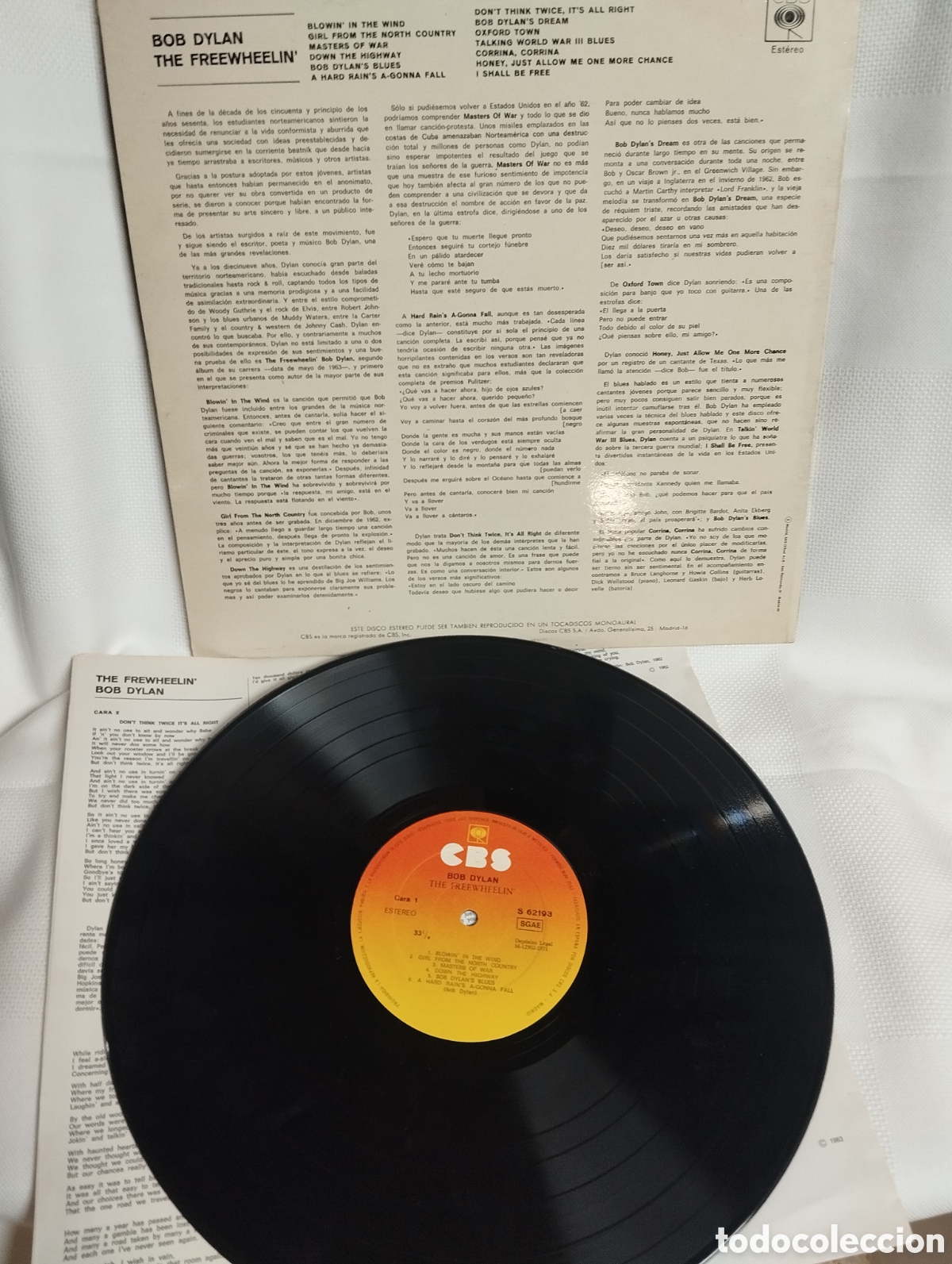 Discos de vinilo: BOB DYLAN , THE FREEWHEELIN - Foto 2