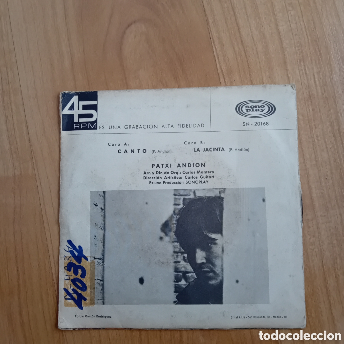 Discos de vinilo: PATXI ANDION. CANTO. LA JACINTA - Foto 2