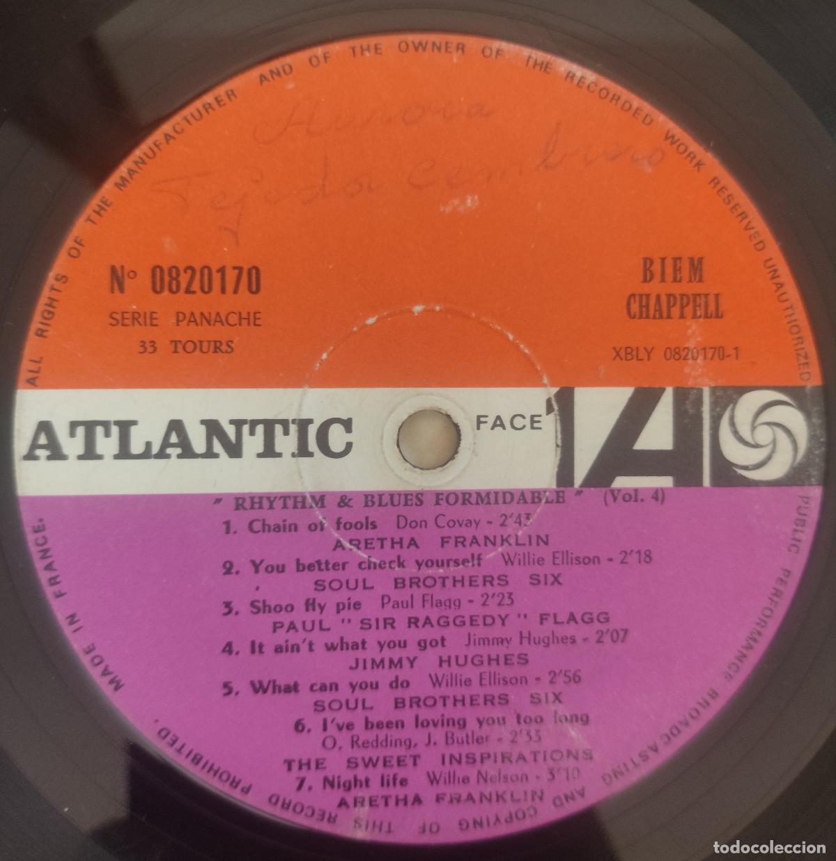 Discos de vinilo: Formidable Rhythmand Blues vol. 4-Francia-1968 - Foto 3