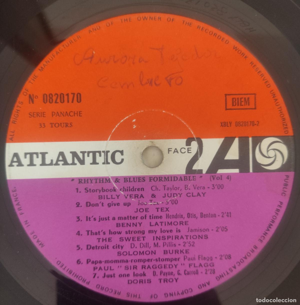 Discos de vinilo: Formidable Rhythmand Blues vol. 4-Francia-1968 - Foto 4
