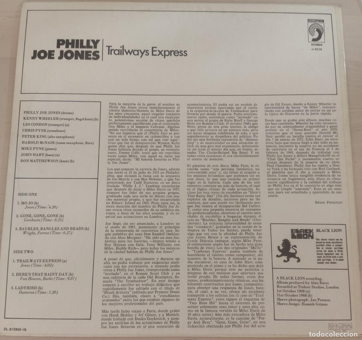 Discos de vinilo: Philly Joe Jones-Trailways Express-1976 - Foto 2