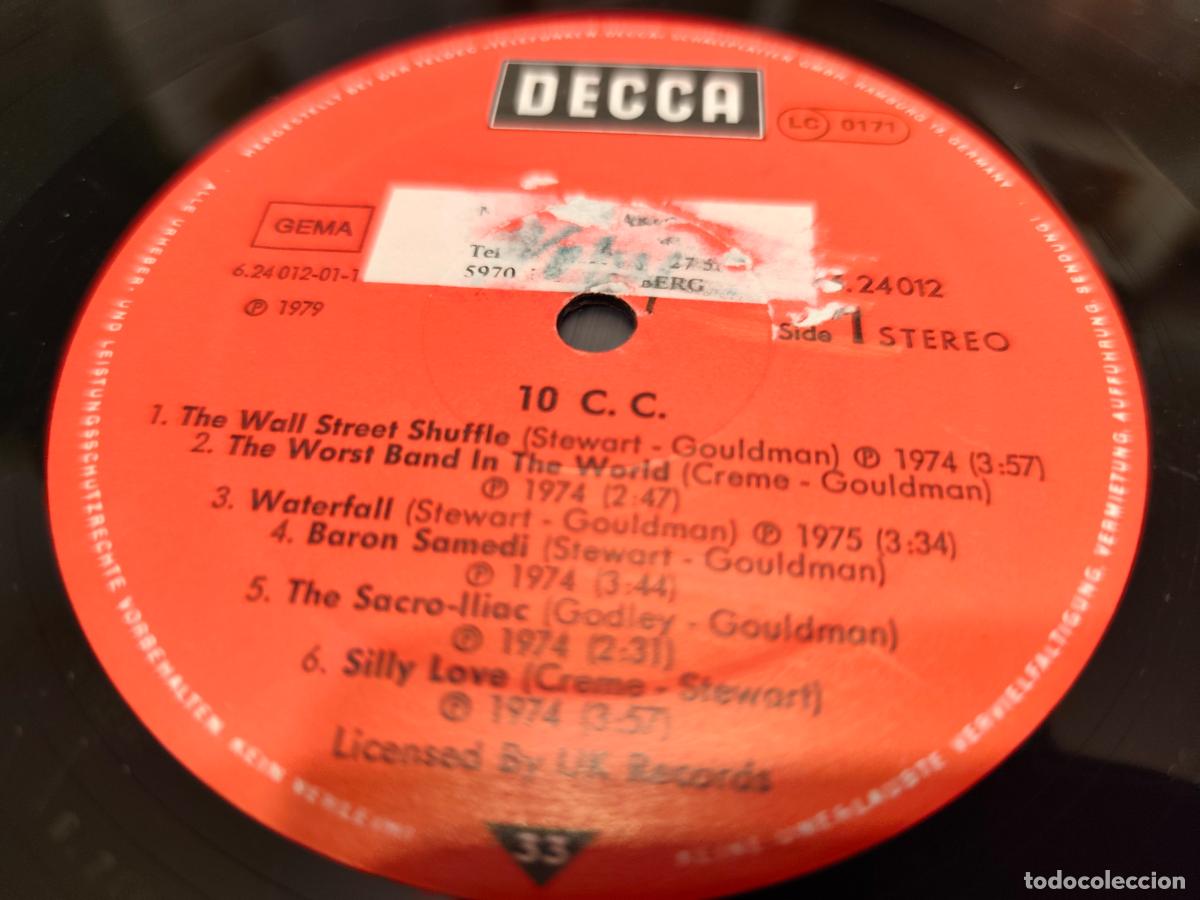 Discos de vinilo: 10 C.C. &ndash; 10 C.C.- (1979) LP disco vinilo - Foto 3