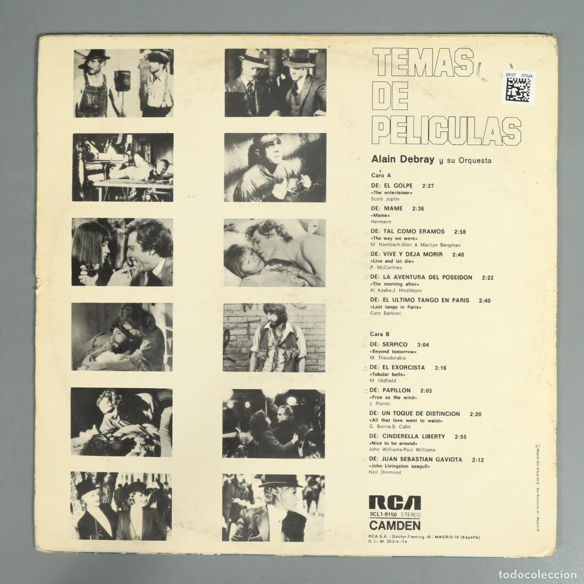 Discos de vinilo: LP. Temas de Pel&iacute;culas - Alain Debray - Foto 2
