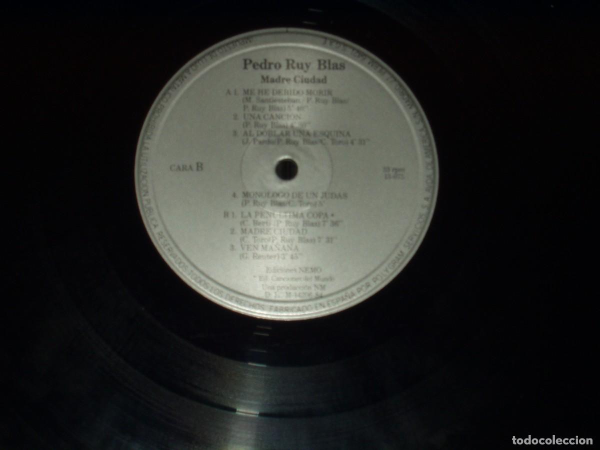 Discos de vinilo: PEDRO RUY BLAS LP MADRE CIUDAD+ CON INSERT - Foto 4
