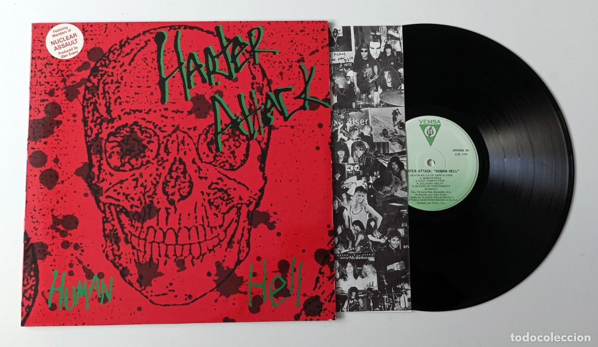 Discos de vinilo: LP HARTER ATTACK - HUMAN HELL - Foto 3