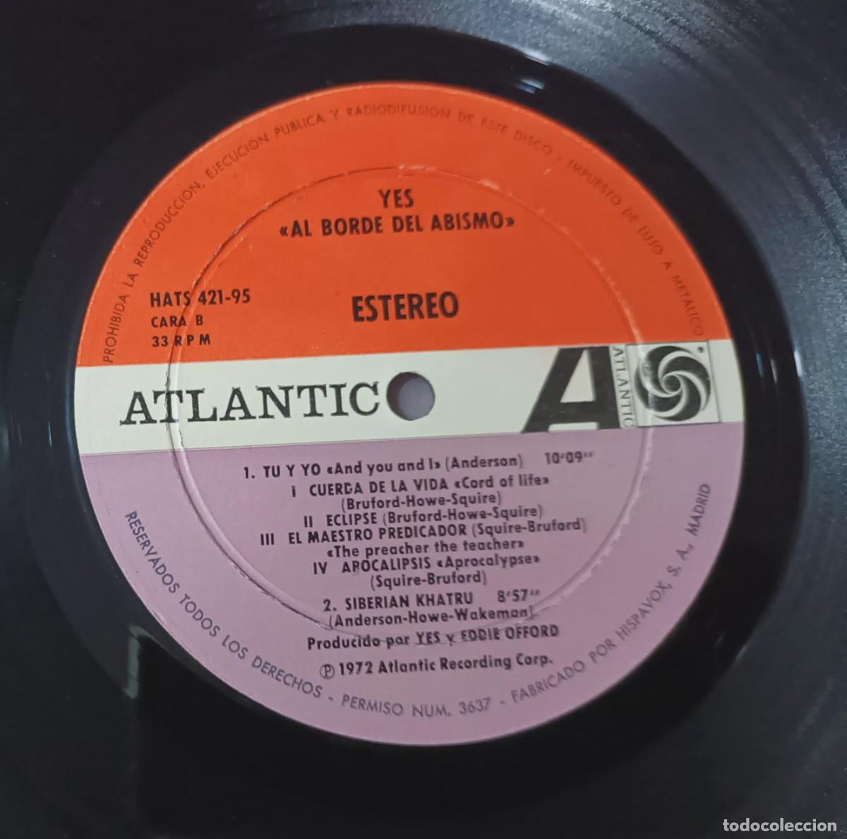 Discos de vinilo: YES - CLOSE TO THE EDGE - LP - Foto 6