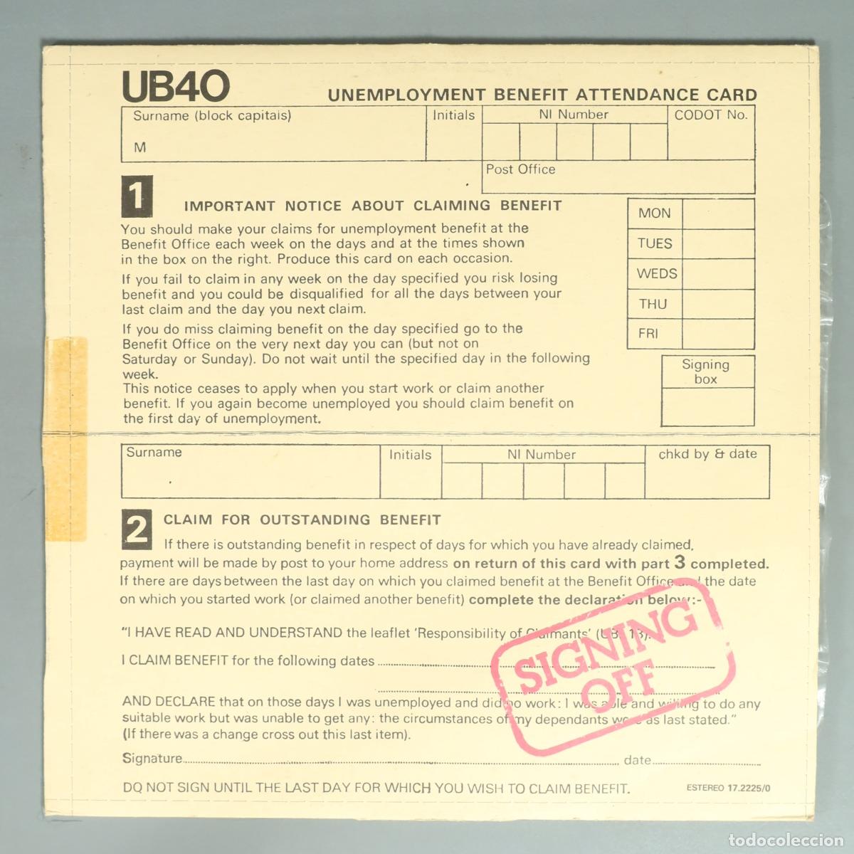Discos de vinilo: LP. UB40 - Signing Off - Foto 1