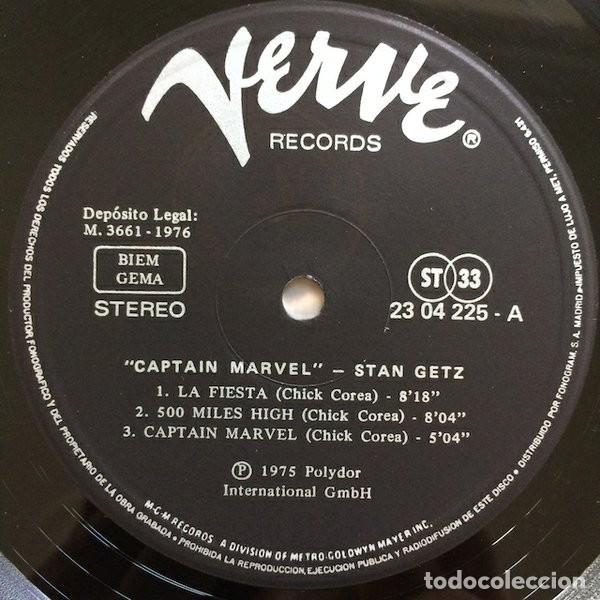 Discos de vinilo: Stan Getz &lrm;&ndash; Captain Marvel, 1976 - Foto 3