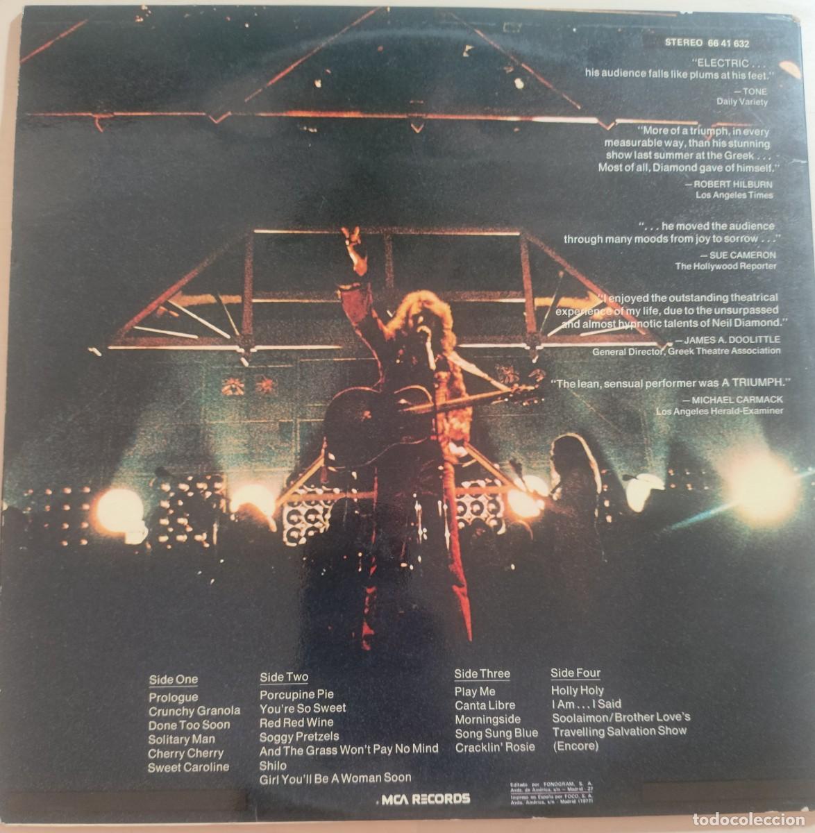 Discos de vinilo: Neil Diamond-Hot August Night-1977 - Foto 2