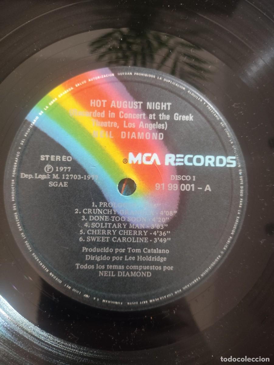 Discos de vinilo: Neil Diamond-Hot August Night-1977 - Foto 4