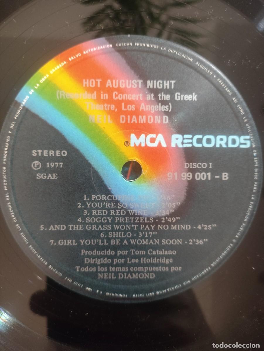 Discos de vinilo: Neil Diamond-Hot August Night-1977 - Foto 5
