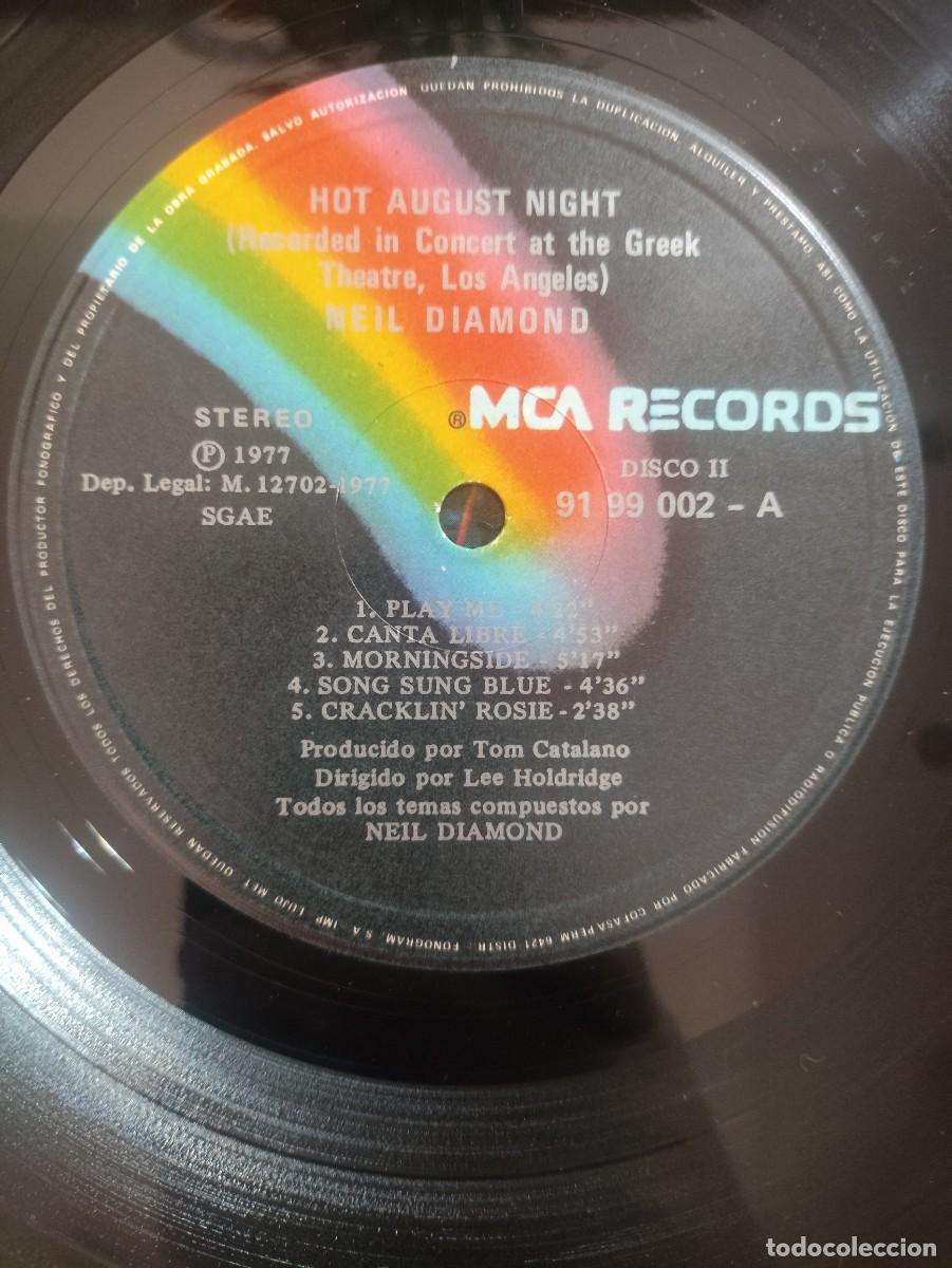 Discos de vinilo: Neil Diamond-Hot August Night-1977 - Foto 6