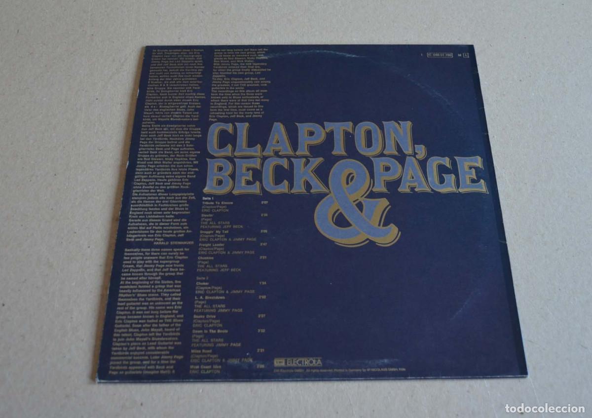 Discos de vinilo: CLAPTON, BECK & PAGE - CLAPTON, BECK & PAGE - Foto 2