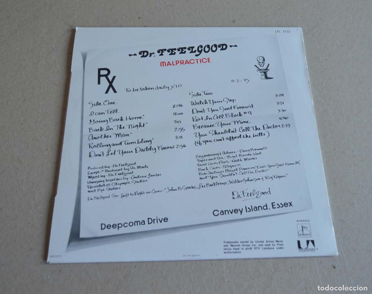 Discos de vinilo: DR. FEELGOOD - MALPRACTICE - Foto 2