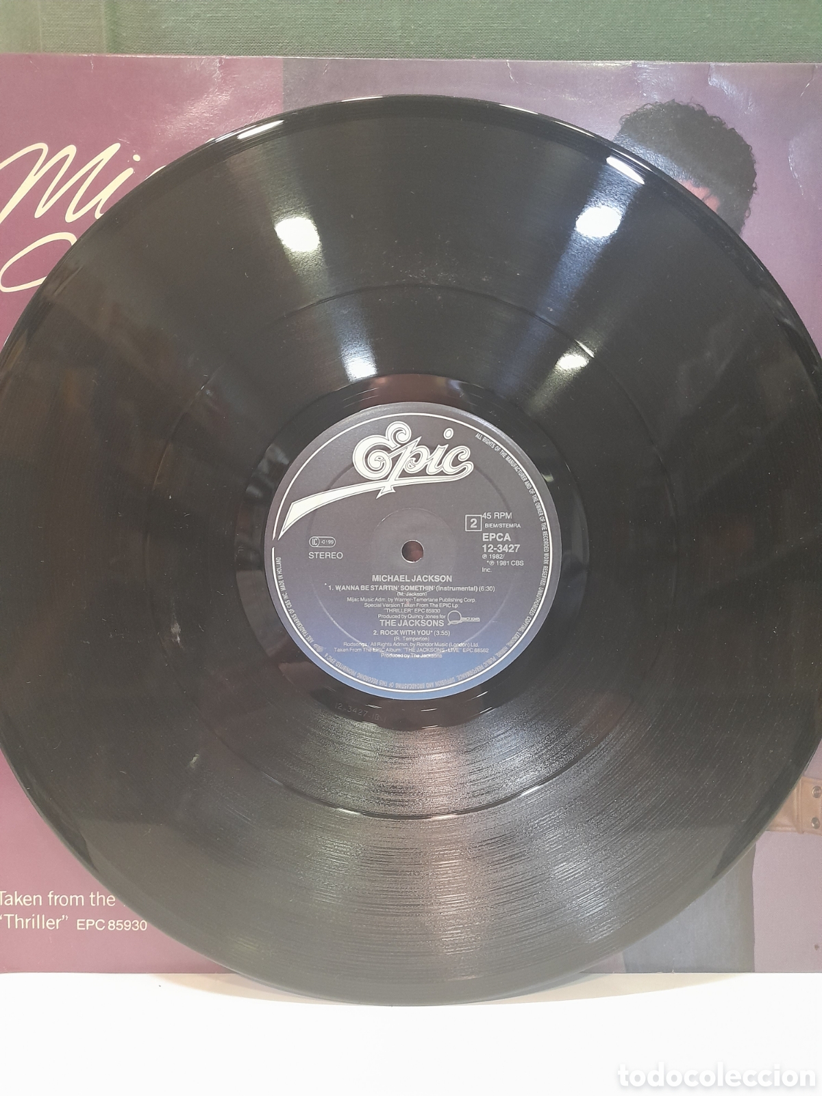 Discos de vinilo: LP Michael Jackson. Wanna Be Startin Somethin - Foto 5