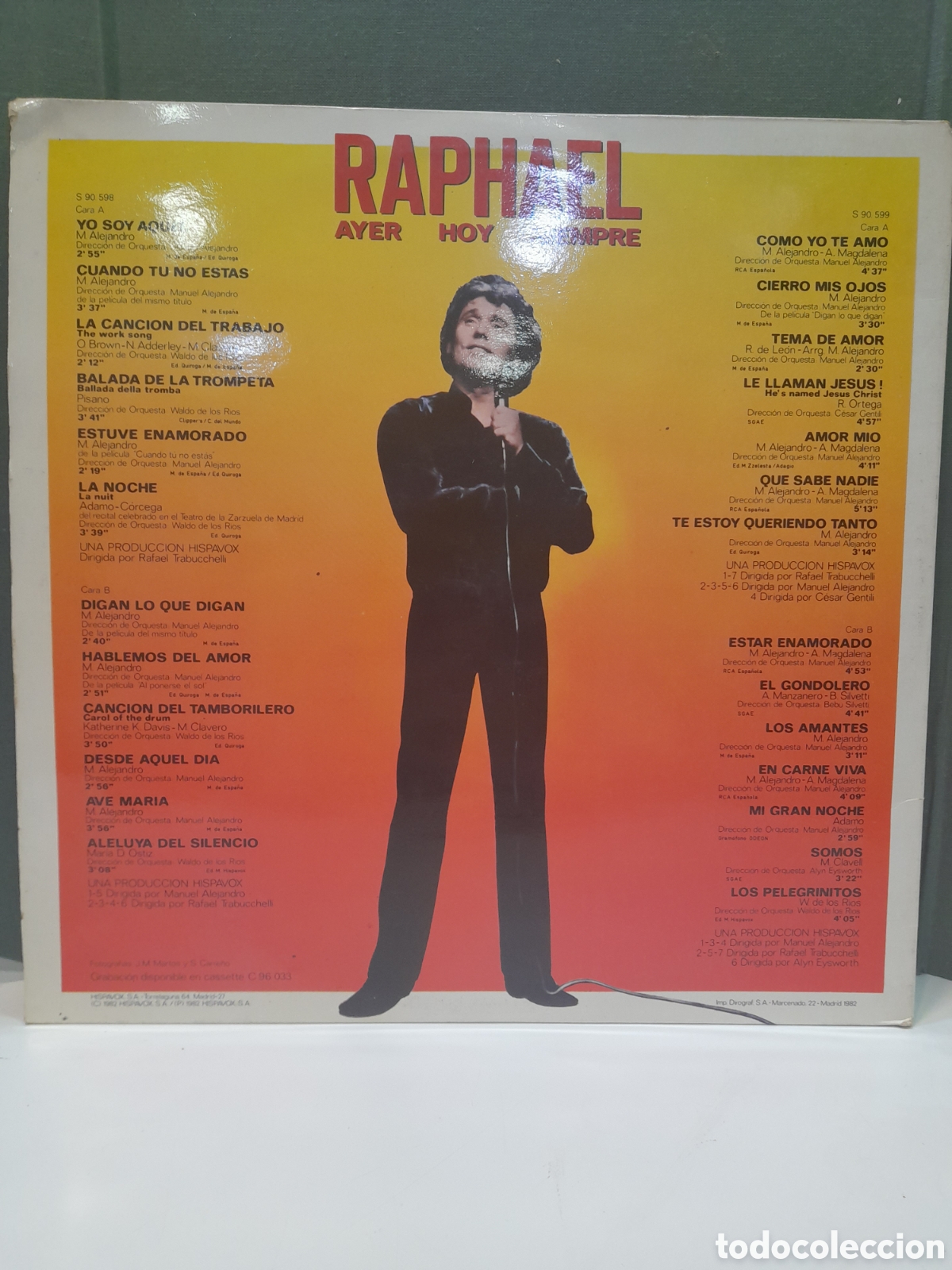Discos de vinilo: LP Raphael. Ayer hoy siempre. Sus grandes &eacute;xitos - Foto 3