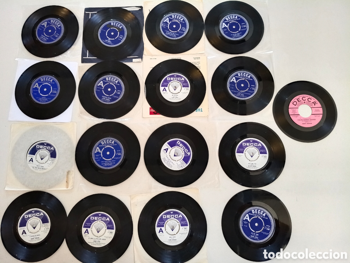 Discos de vinilo: 17 Singles 7&rdquo; Uk Demo DECCA Entre 1966 y 1971