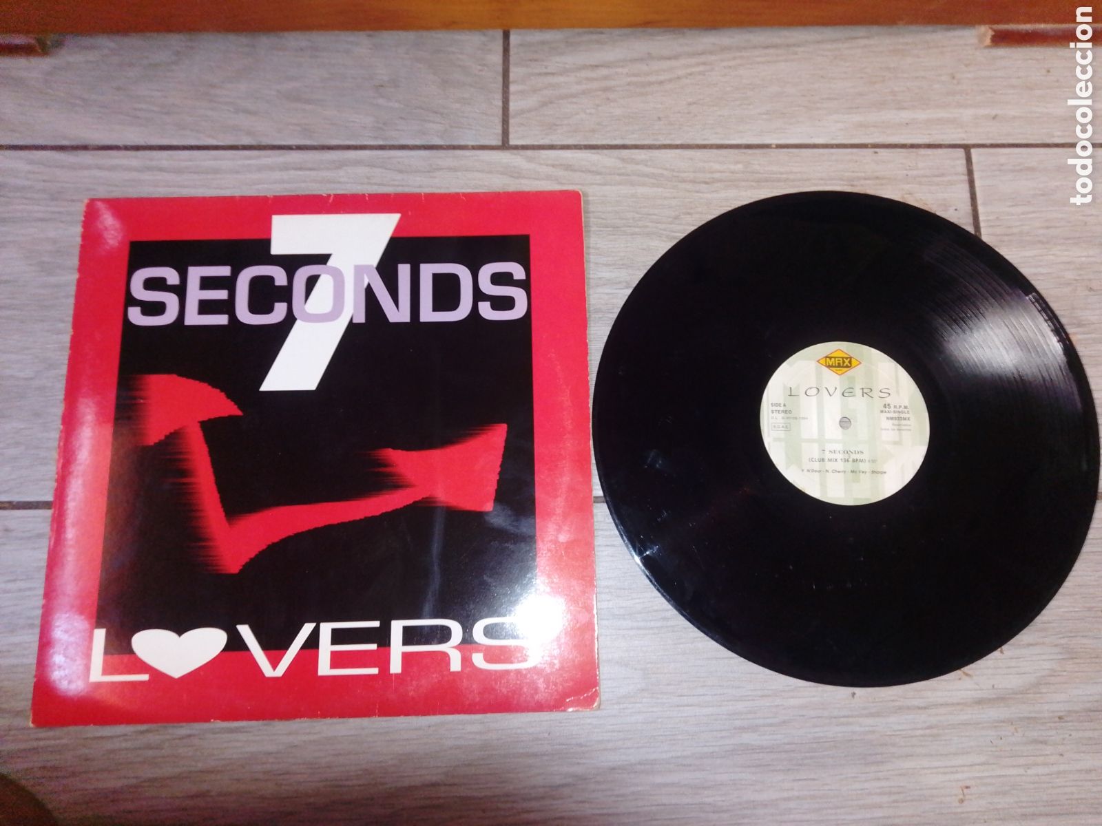 Discos de vinilo: LOVERS - 7 SECONDS - MAXI - SPAIN - MAX MUSIC - LV -