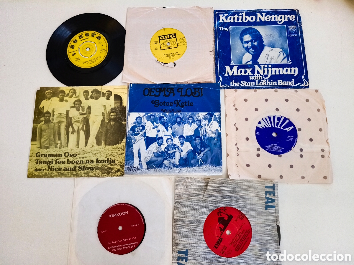 Discos de vinilo: 7&rdquo; Artistas Africanos x 8 A&ntilde;os 70- 80 45s