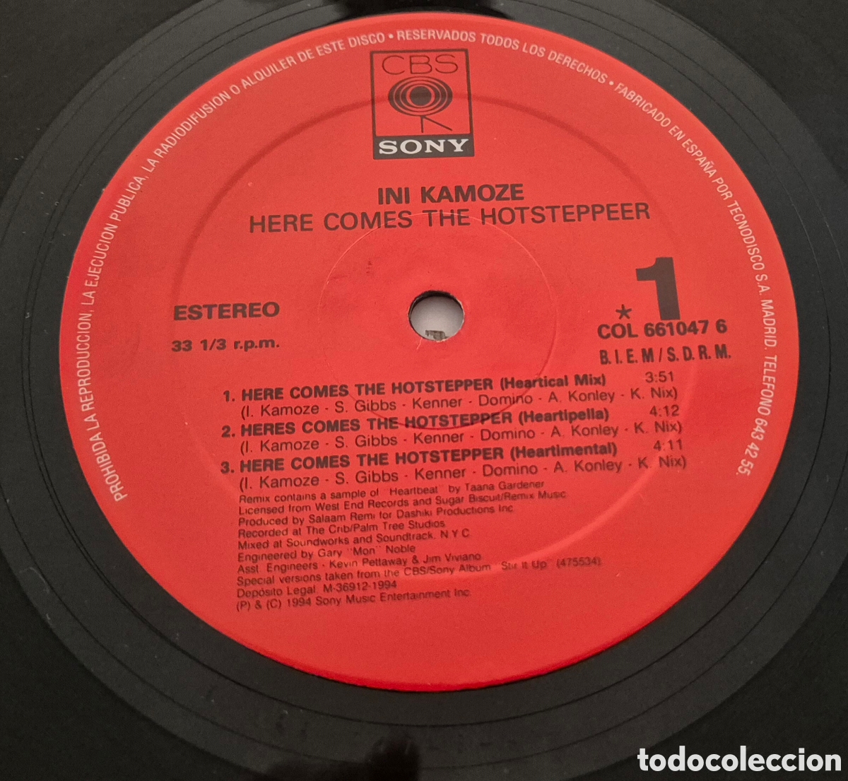 Discos de vinilo: Ini Kamoze &ndash; Here Comes The Hotstepper vinilo - Foto 3