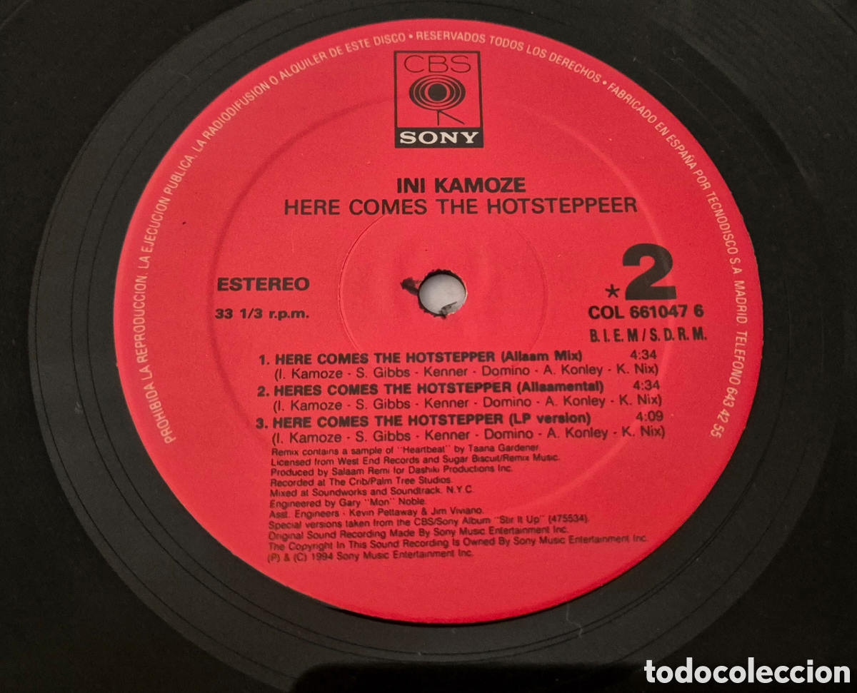 Discos de vinilo: Ini Kamoze &ndash; Here Comes The Hotstepper vinilo - Foto 5