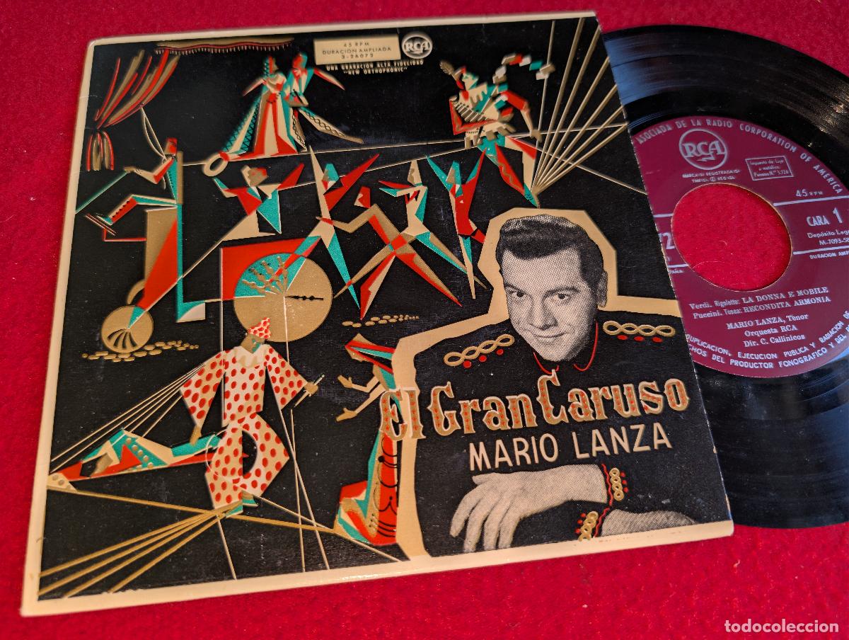 Discos de vinilo: ORQ. RCA dir Callinicos MARIO LANZA El gran caruso EP 7'' 1958 SPAIN Verdi+Puccini+Donizetti++
