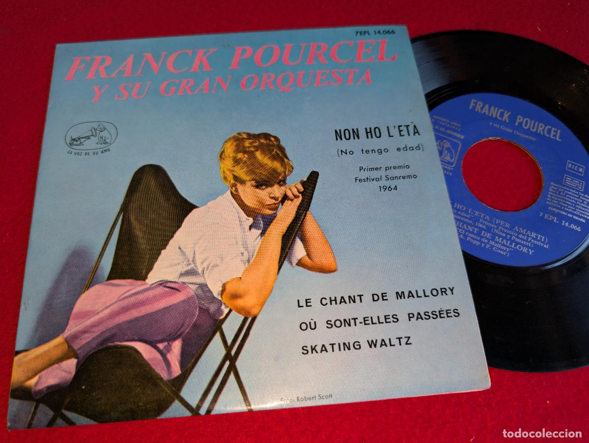 Discos de vinilo: FRANCK POURCEL ORQ. Non ho l'eta/Skating Waltz +2 EP 7'' 1964 ESPA&Ntilde;A SPAIN