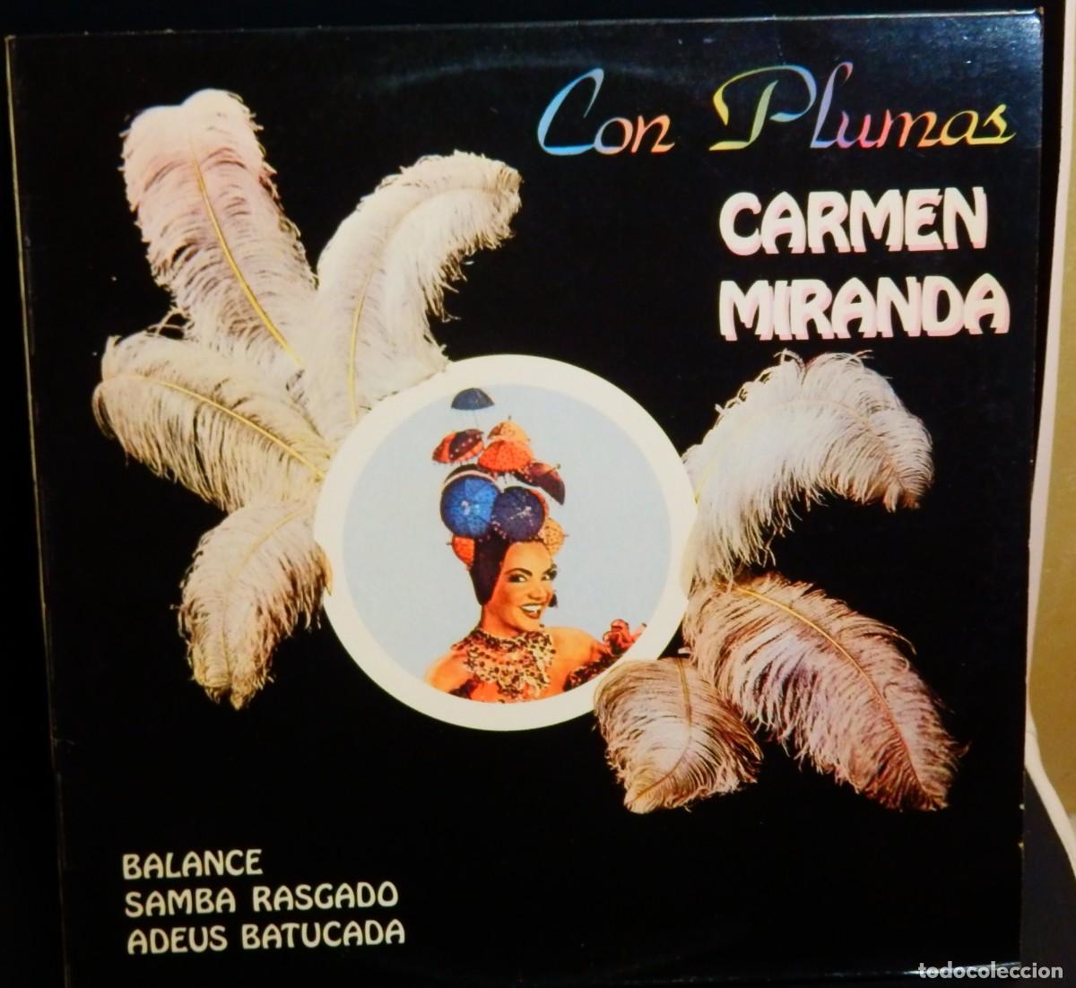 Discos de vinilo: Con Plumas * LP Vinilo * Carmen Miranda * 1990 Emi Nipper * Muy raro