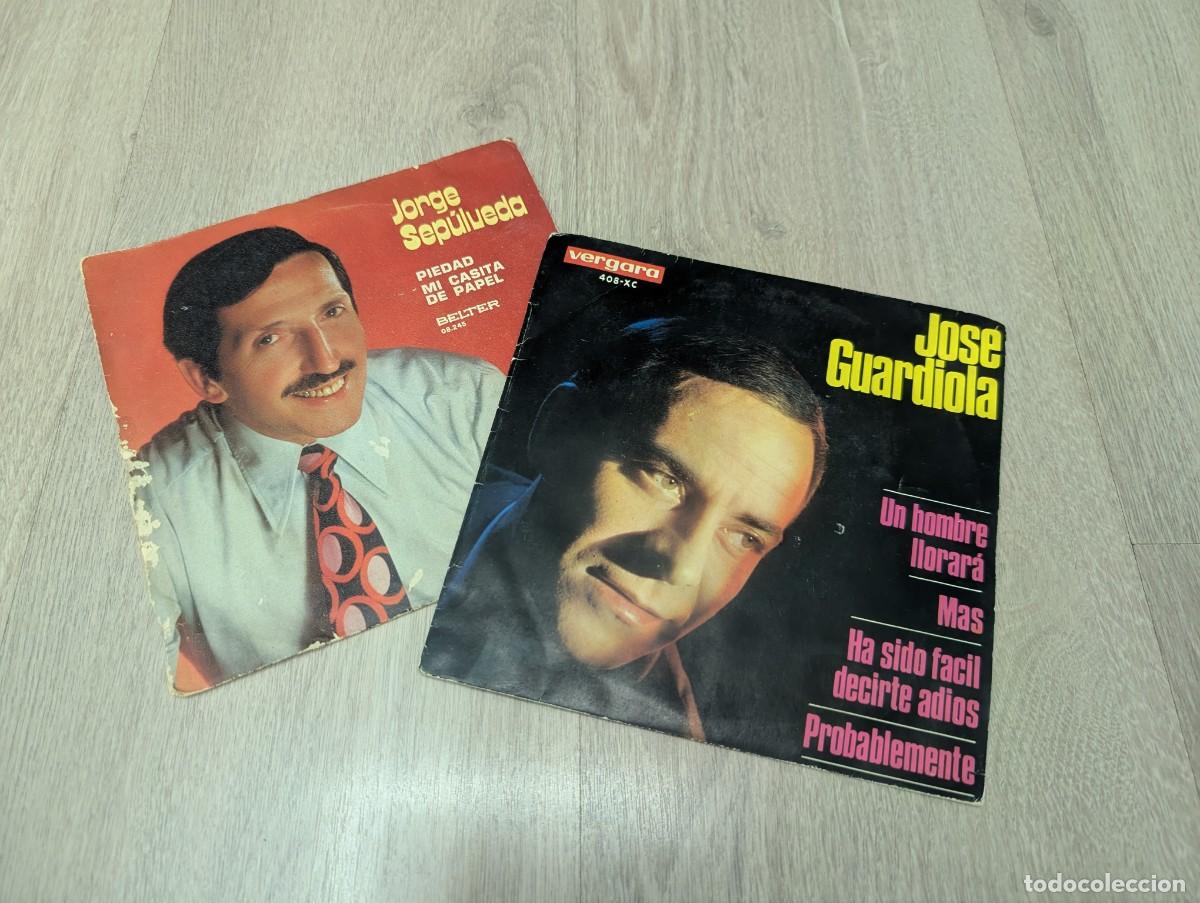 Discos de vinilo: LOTE DE 2 VIVILOS ..UN SINGLE DE JORGE SEPULVEDA - PIEDAD . + JOSE GUARDIOLA ..EP - MAS + 3 TEMAS