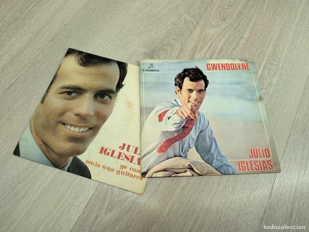 Discos de vinilo: JULIO IGLESIAS - LOTE DE 2 SINGLES - GWENDOLINE + BLA,BLA .. Y YO CANTO + TENIA UNA GUITARRA .
