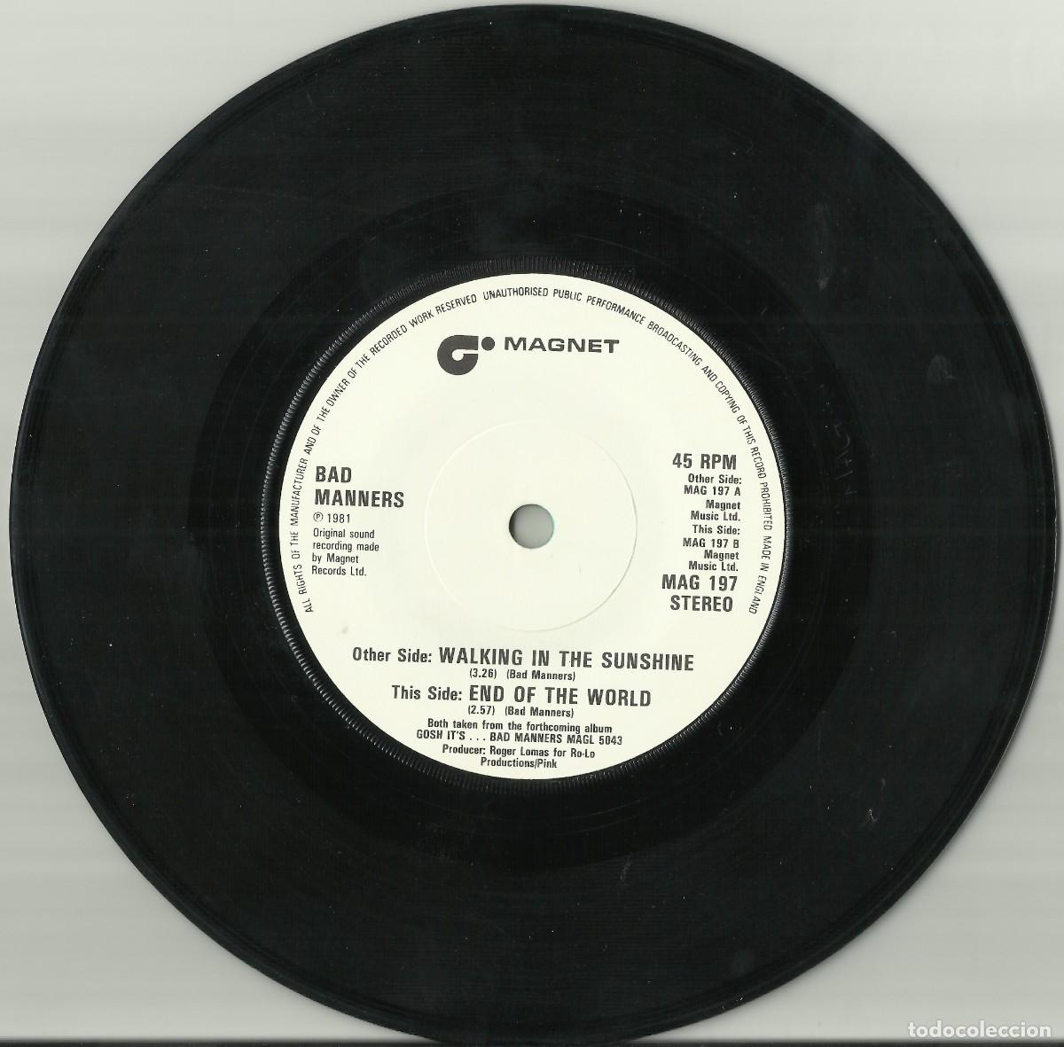 Discos de vinilo: BAD MANNERS 1981 SINGLE - Foto 3