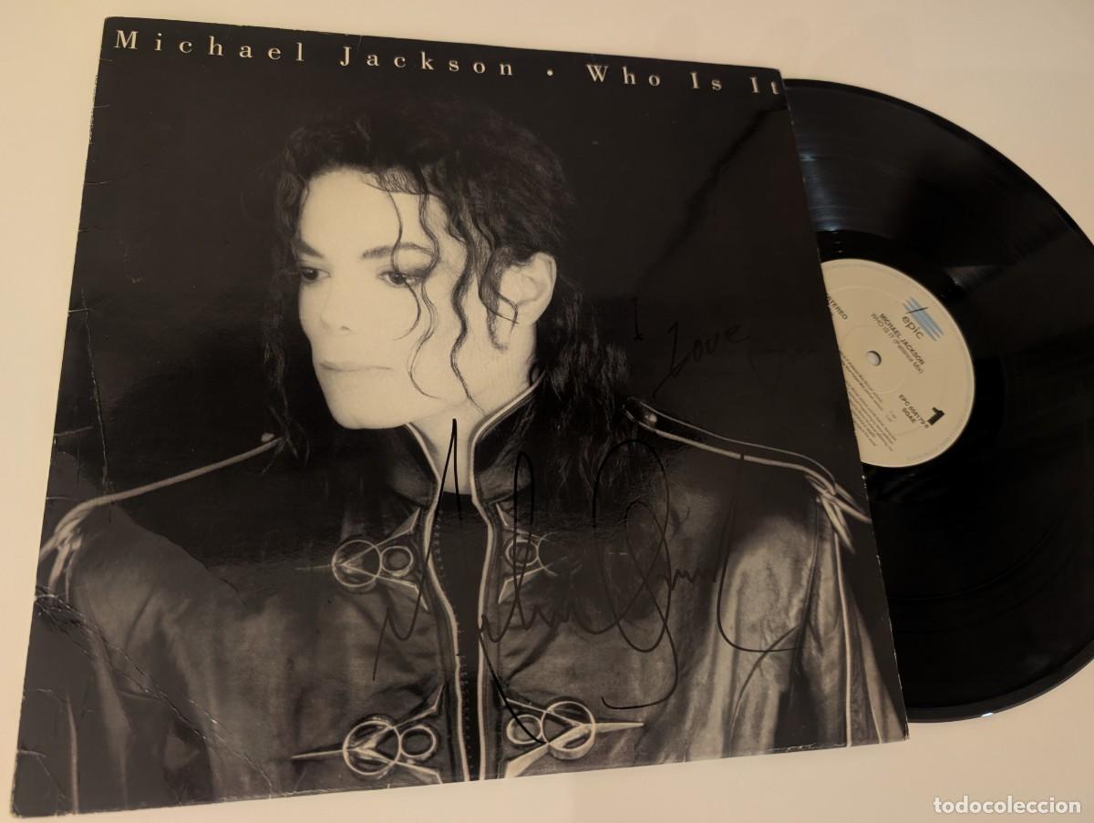 Discos de vinilo: MICHAEL JACKSON - WHO IS IT..MAXISINGLE - EPIC ..1&ordf; ED ESPA&Ntilde;OLA 1992 - CON VERSIONES .. FIRMADO