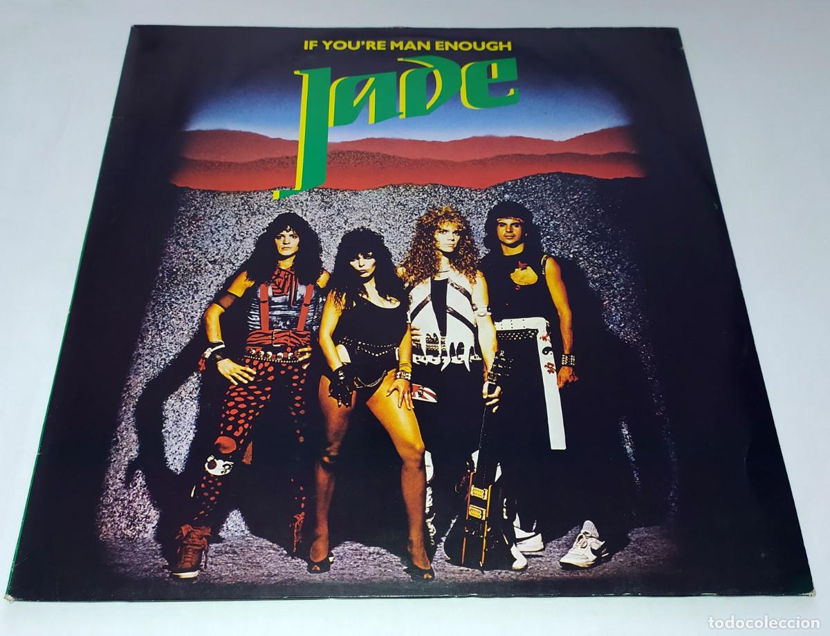 Discos de vinilo: LP JADE - IF YOU&acute;RE MAN ENOUGH - Foto 1