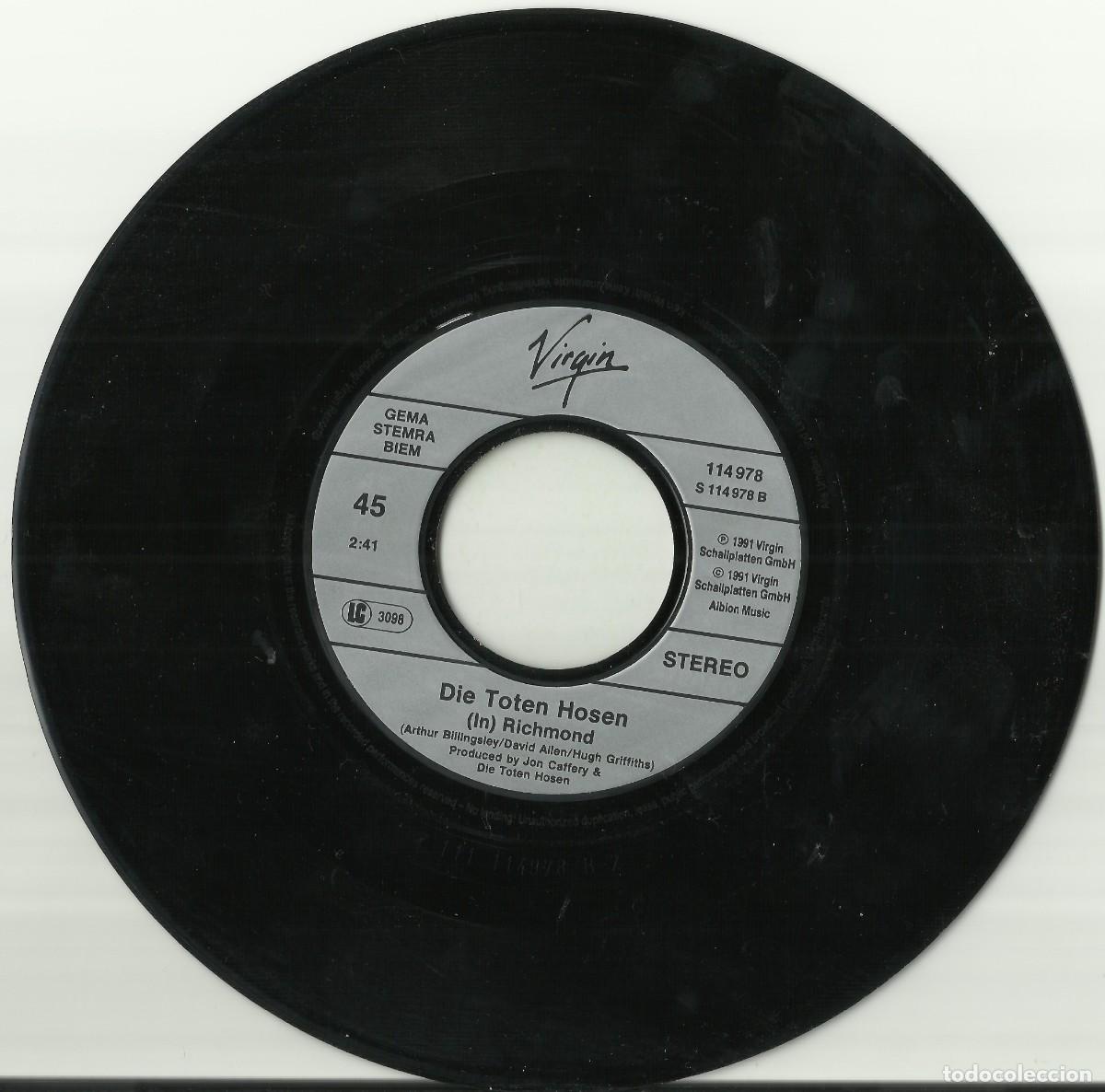 Discos de vinilo: DIE TOTEN HOSEN 1992 Single - Foto 3