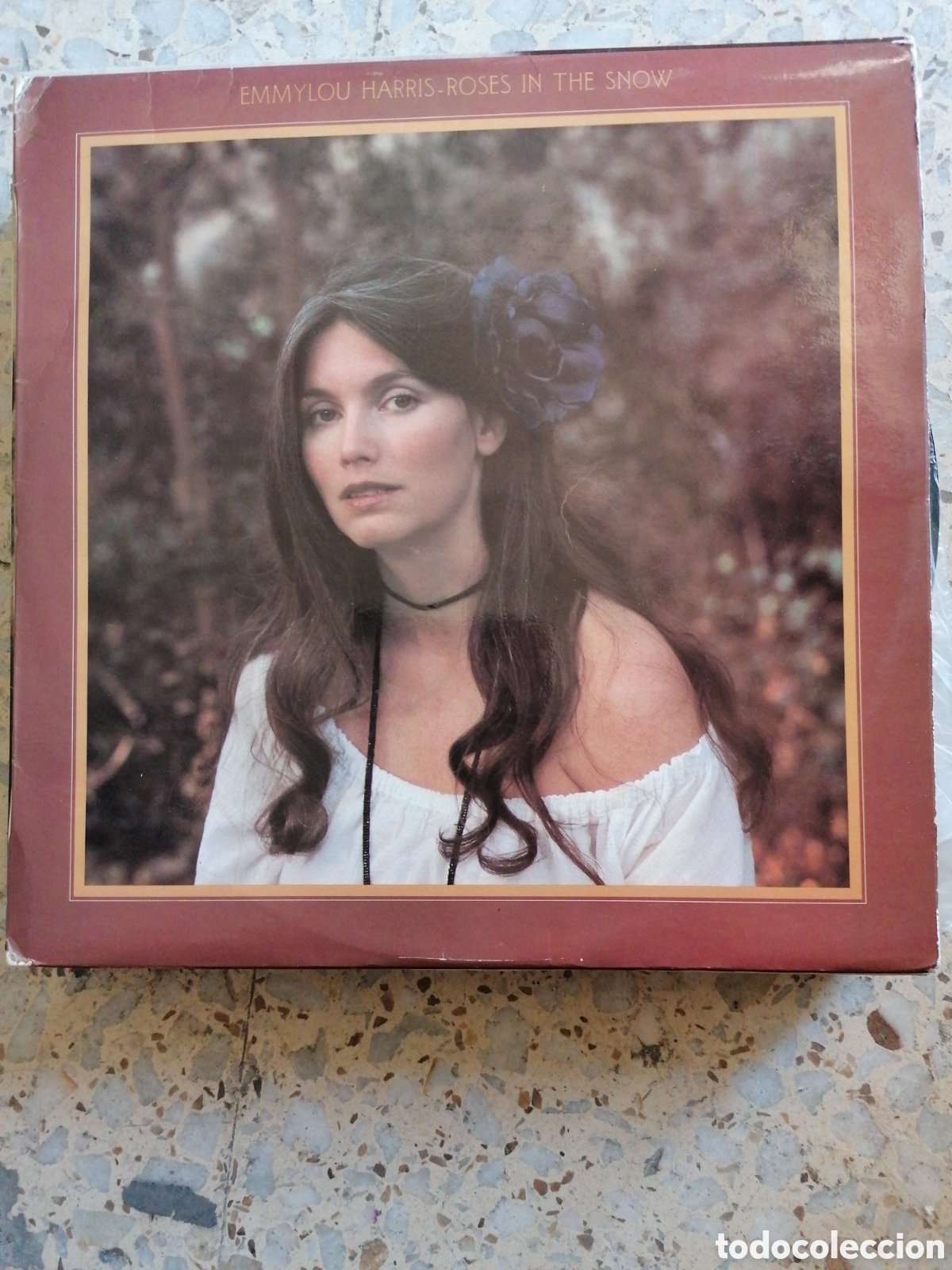 Dischi in vinile: LP EMMYLOU HARRIS ROSES IN THE SNOW 1980 ESPA&Ntilde;A PROMO INSERT