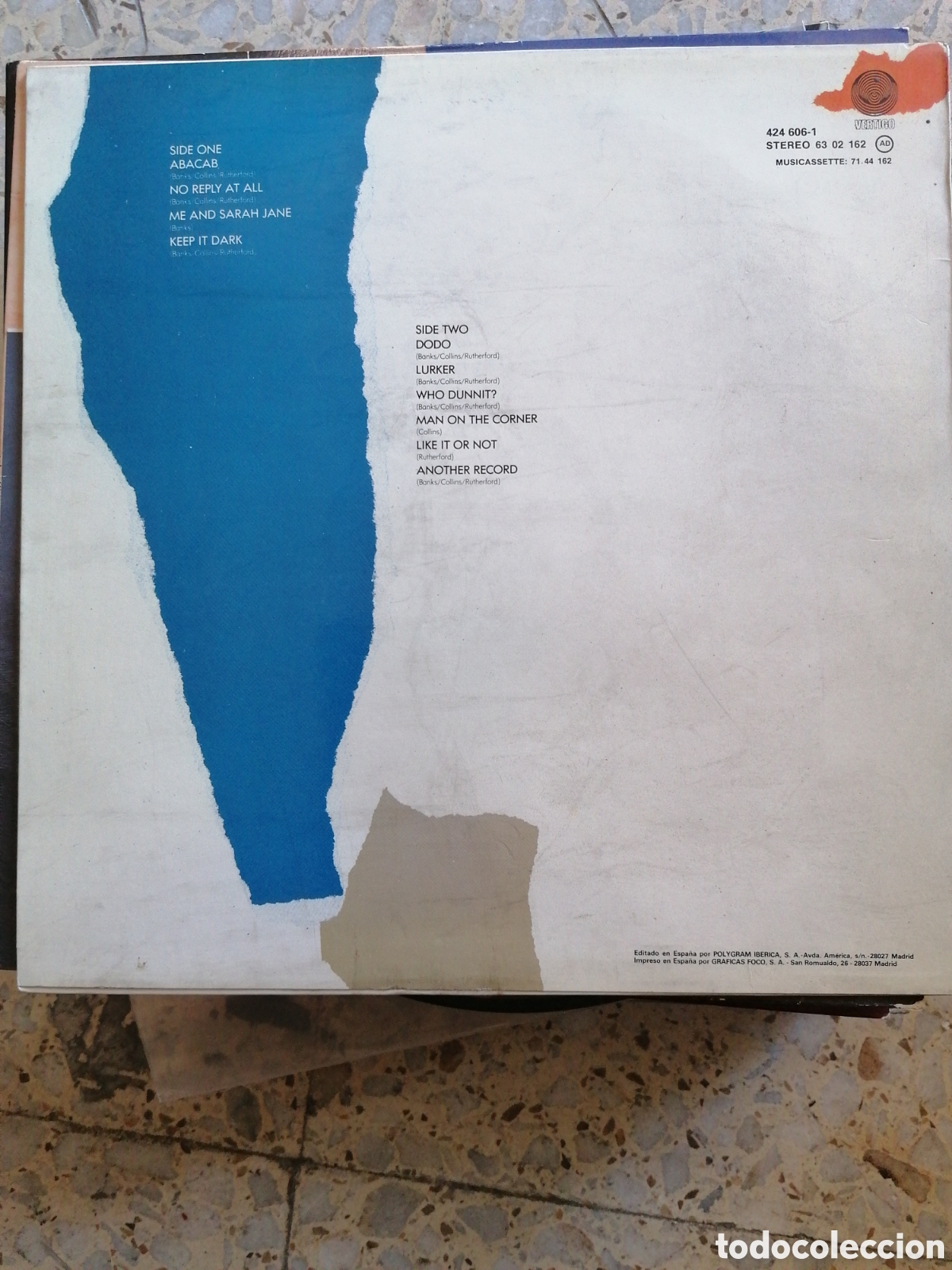 Discos de vinilo: LP GENESIS ABACAB 1981 ESPA&Ntilde;A - Foto 2