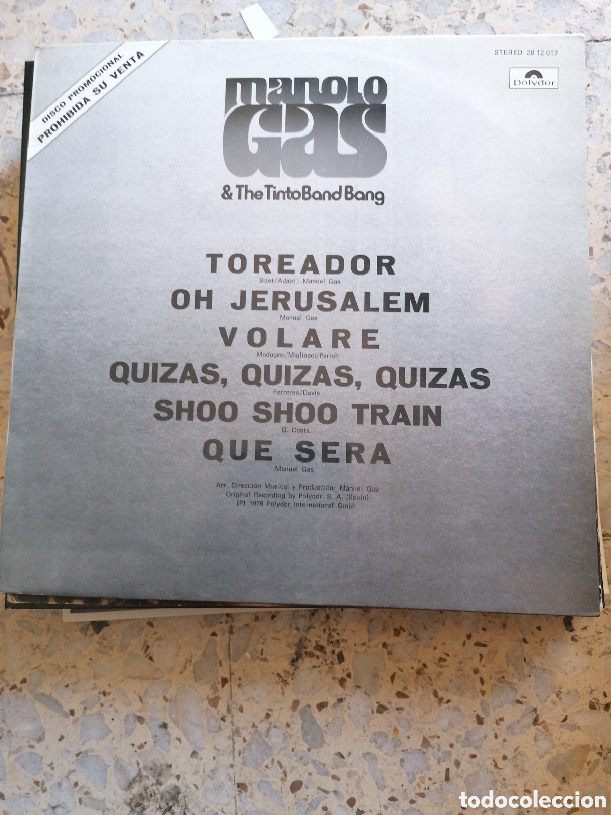 Disques de vinyle: LP MANOLO GAS & THE TINTO BAND BANG TOREADOR PROMO 1976 ESPA&Ntilde;A