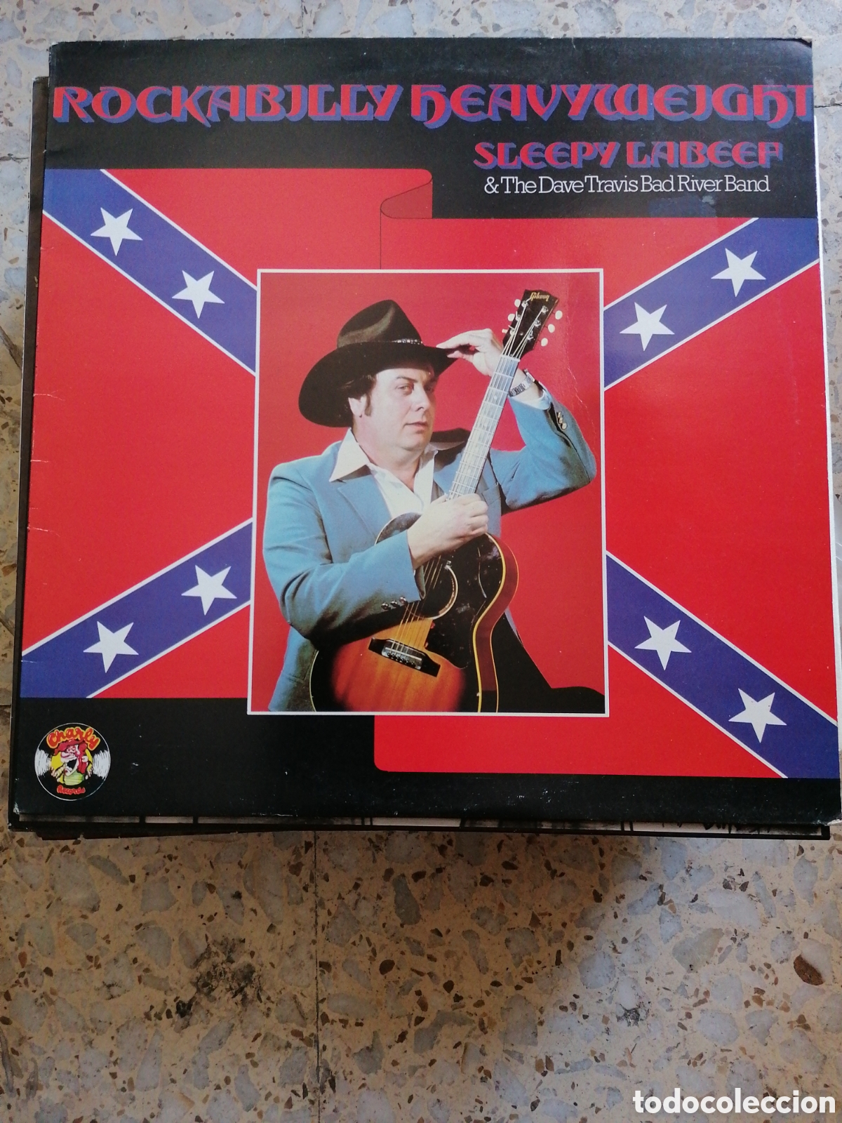 Disques de vinyle: LP SLEEPY LABEEF ROCKABILLY HEAVYWEIGHT The Dave Travis Bad River Band 1979 UK EX