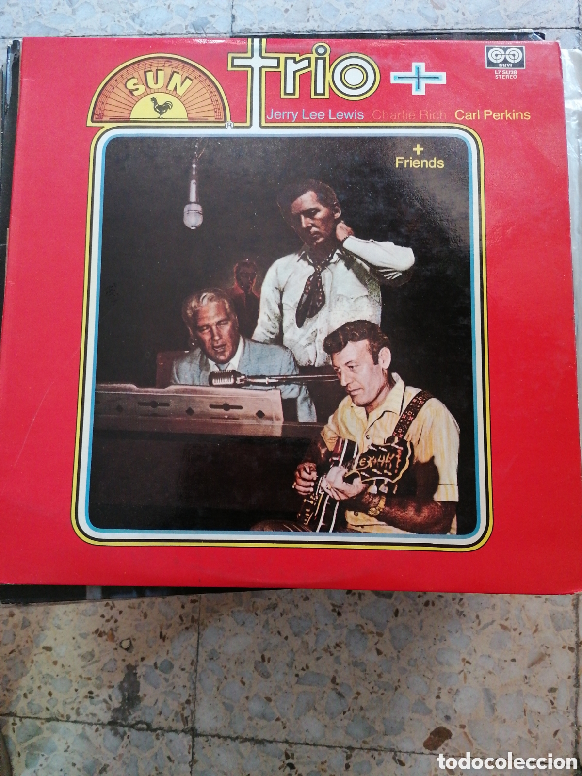 Disques de vinyle: LP TRIO JERRY LEE LEWIS CHARLIE RICH CARL PERKINS + FRIENDS 1980 ESPA&Ntilde;A EX