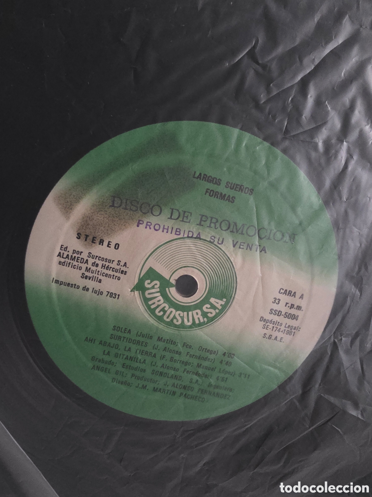 Discos de vinilo: Formas&nbsp;&ndash;&nbsp;Largos Sue&ntilde;os 1981 edicion SSD-5004 PROMOCIONAL - Foto 3