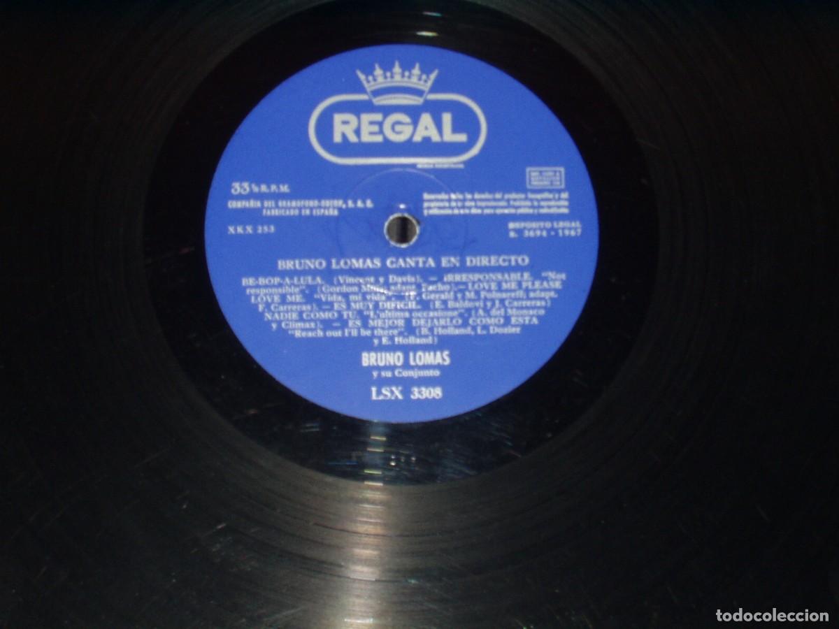 Discos de vinilo: BRUNO LOMAS LP EN DIRECTO 1&ordf; EDICION - Foto 3